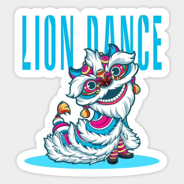 Blue Lion Dance Sticker by saigon199x